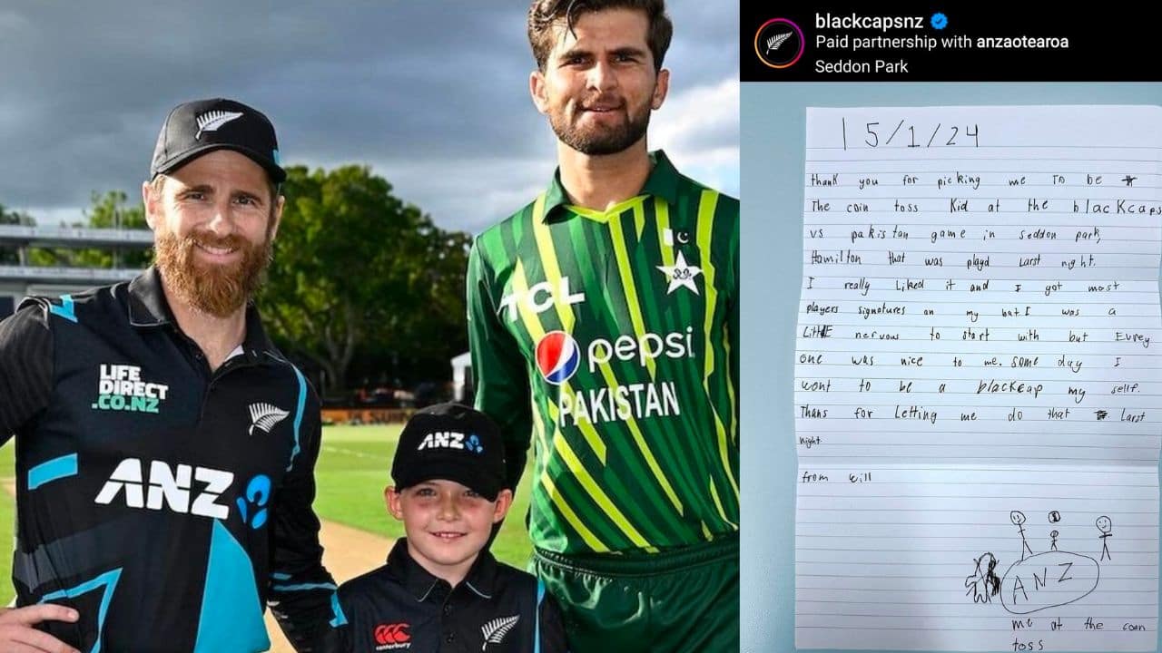 Small Kid Writes Emotional Letter To Shaheen Afridi, Williamson After Being Picked For 'Coin Toss'